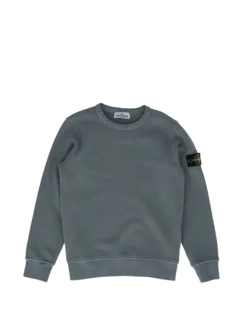 Stone Island Junior logo-patch long-sleeve sweatshirt