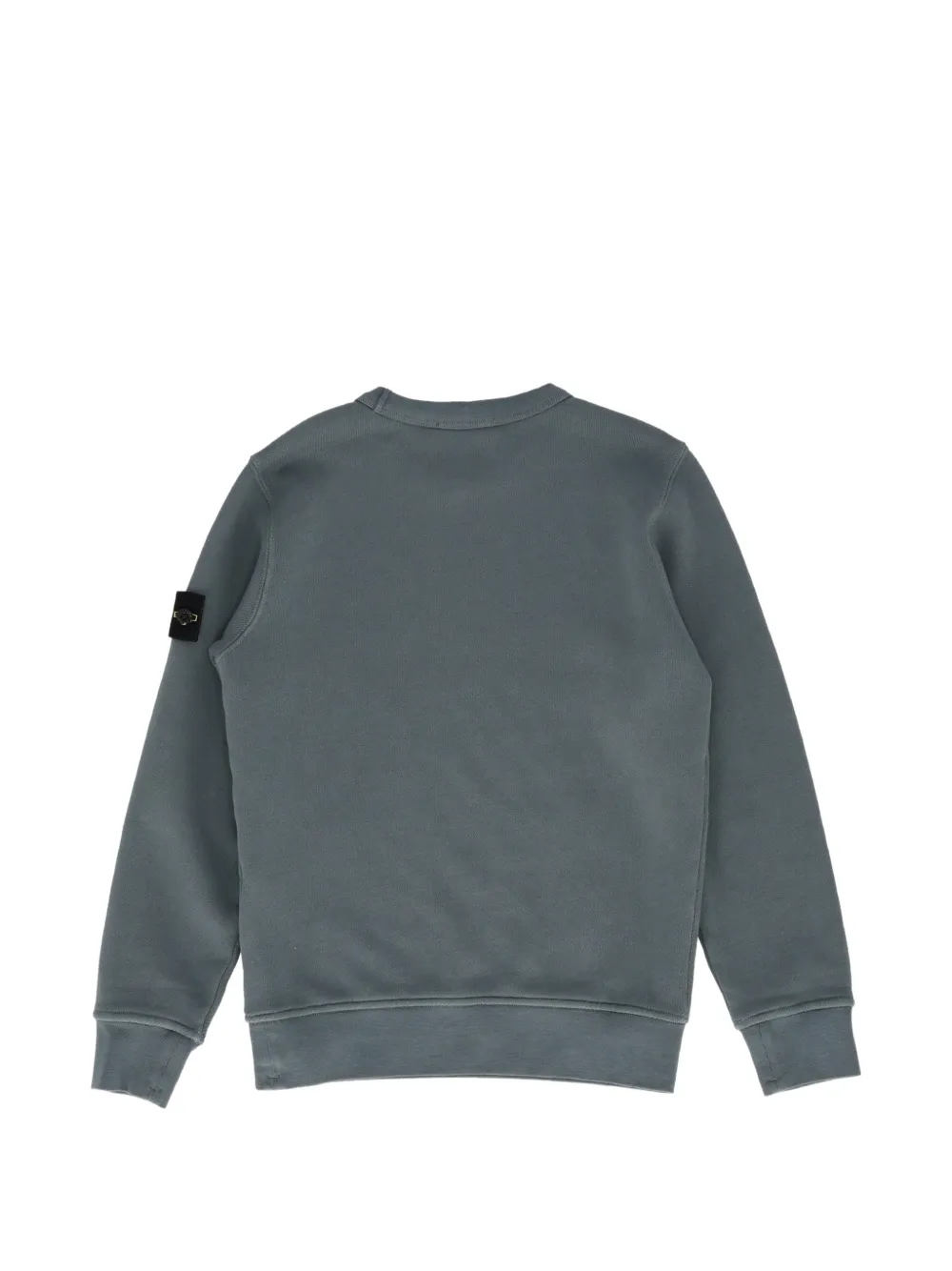 Stone Island Junior logo-patch long-sleeve sweatshirt Blauw