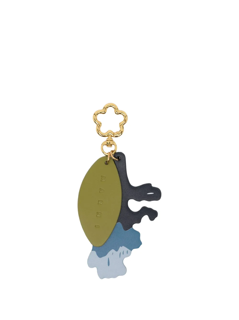 Marni multicolour coated fabric flower keyring