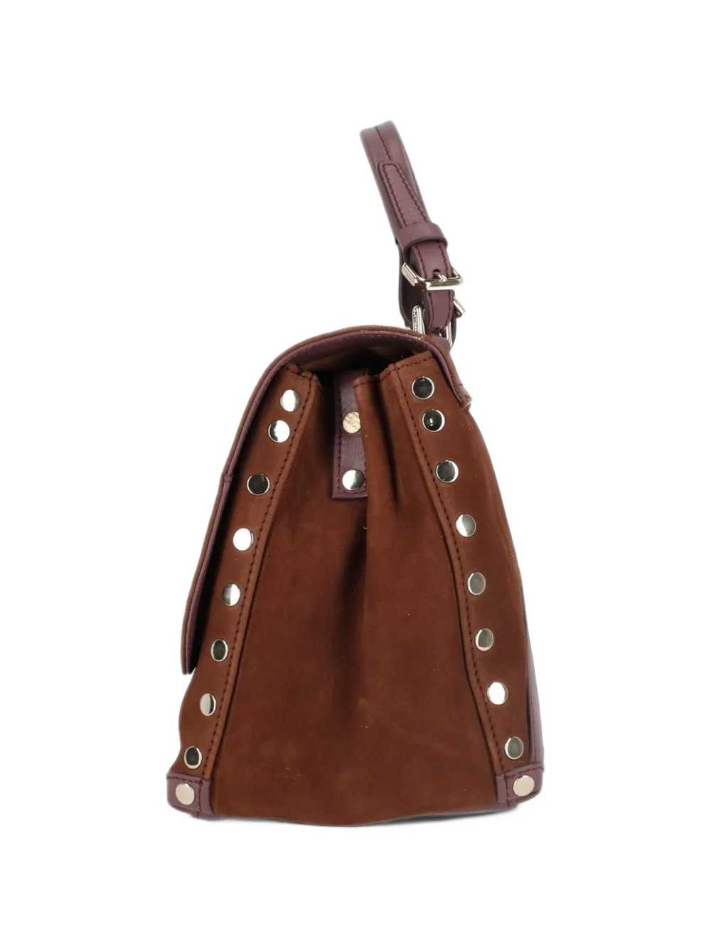 Zanellato Small Postina suede shoulder bag Bruin