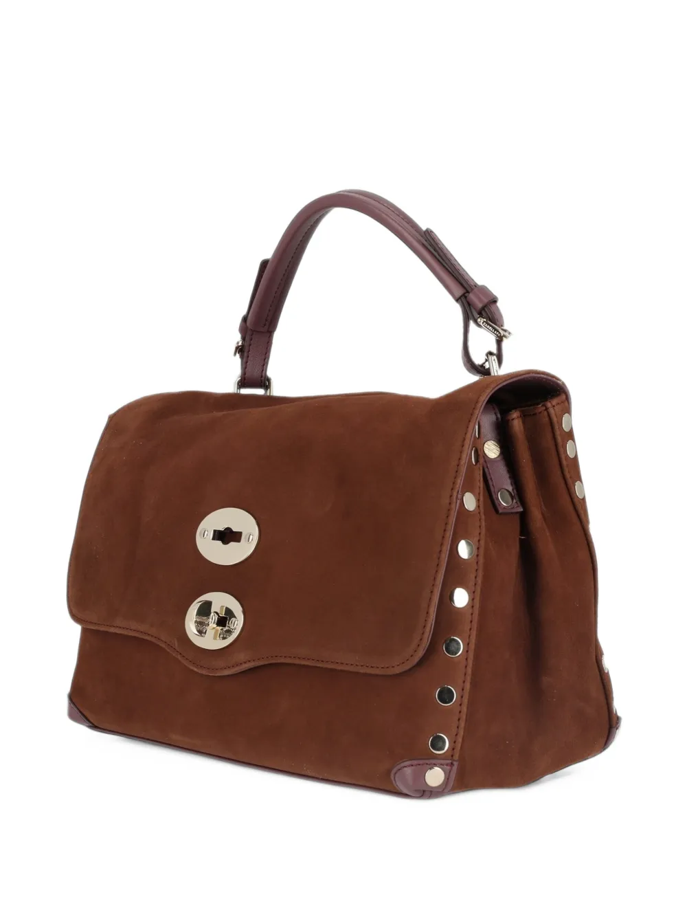 Zanellato Small Postina suede shoulder bag Bruin