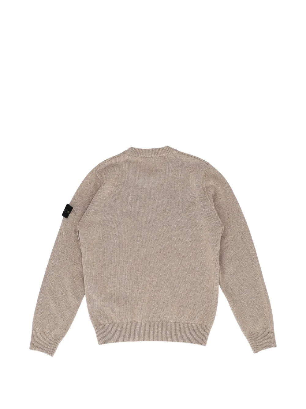 Stone Island Junior Trui met logopatch en lange mouwen Beige