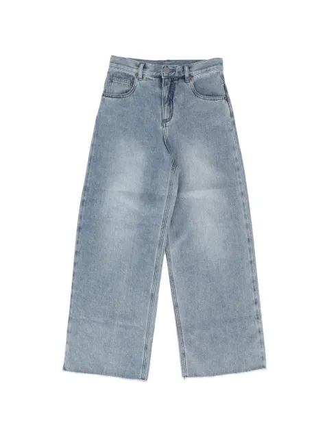 Douuod Kids faded raw-cut jeans