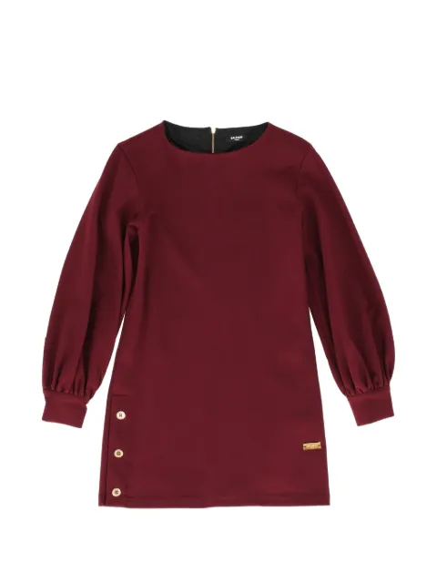 Balmain Kids gold-tone button-embellished dress