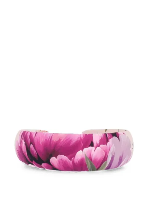 Dolce & Gabbana Kids Haarreif aus Popeline mit Pfingstrosen-Print