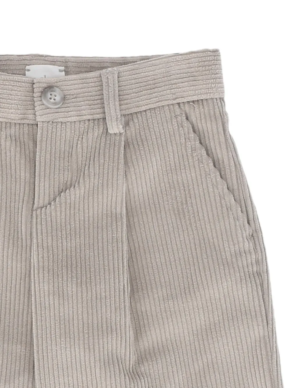 Eleventy Kids Ribfluwelen plooibroek Beige