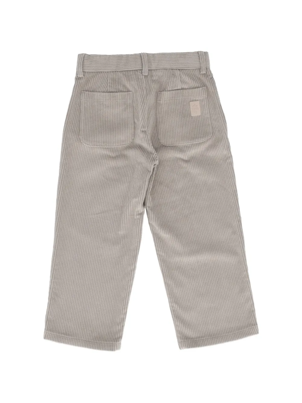 Eleventy Kids Ribfluwelen plooibroek Beige
