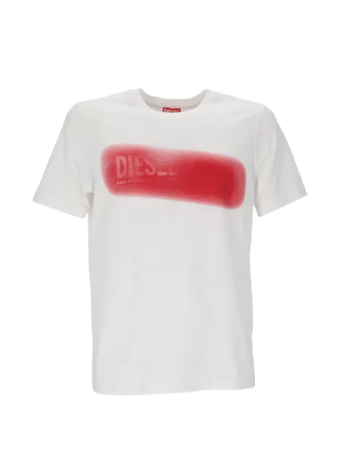 Diesel spray-paint logo-print T-shirt