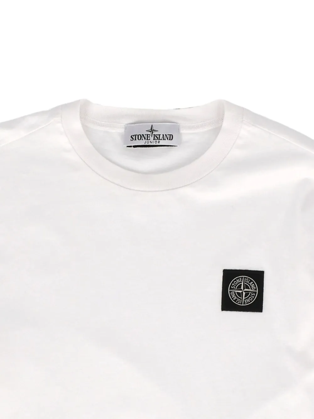 Stone Island Junior T-shirt met logopatch Wit