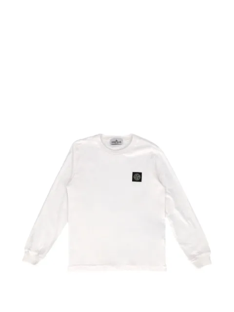 Stone Island Junior logo-patch long-sleeve T-shirt