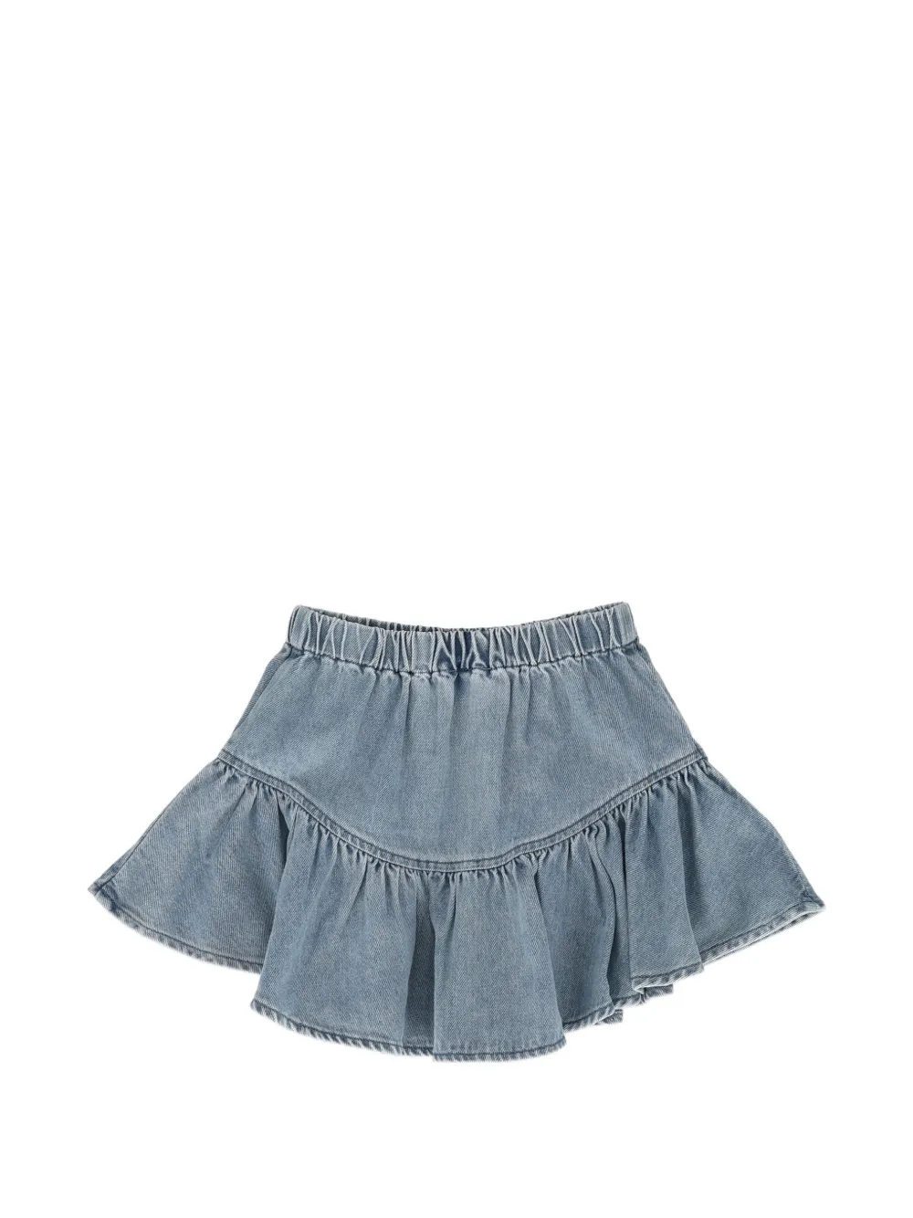 Douuod Kids Denim rok met ruches Blauw