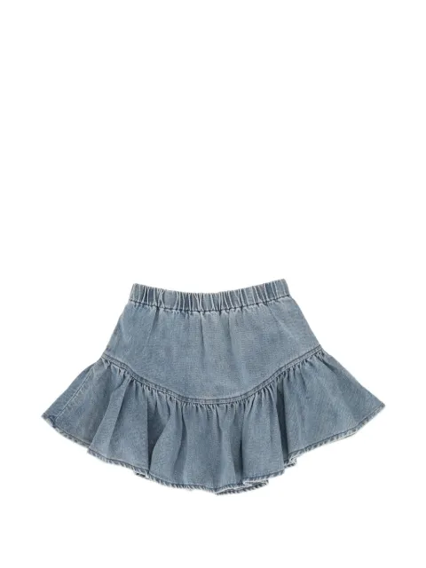 Douuod Kids falda vaquera con ribete con volantes