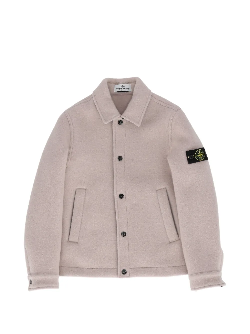 Stone Island Junior Compass logo-patch coat - Rosa