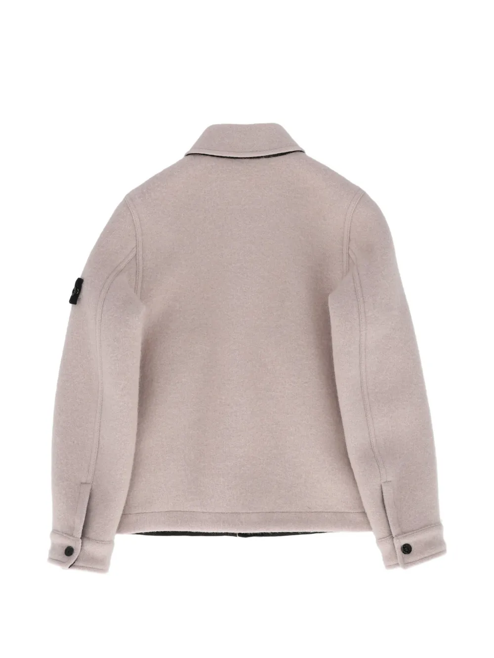Stone Island Junior Compass jas met logo-patch Roze