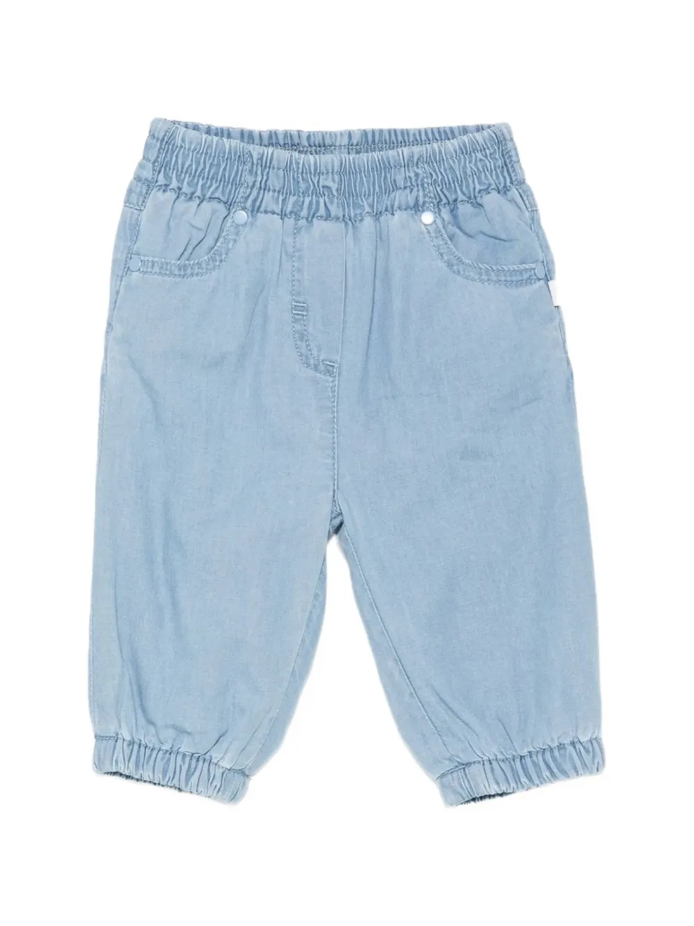 Stella McCartney Kids horse-embroidered elasticated-waist trousers - Blu