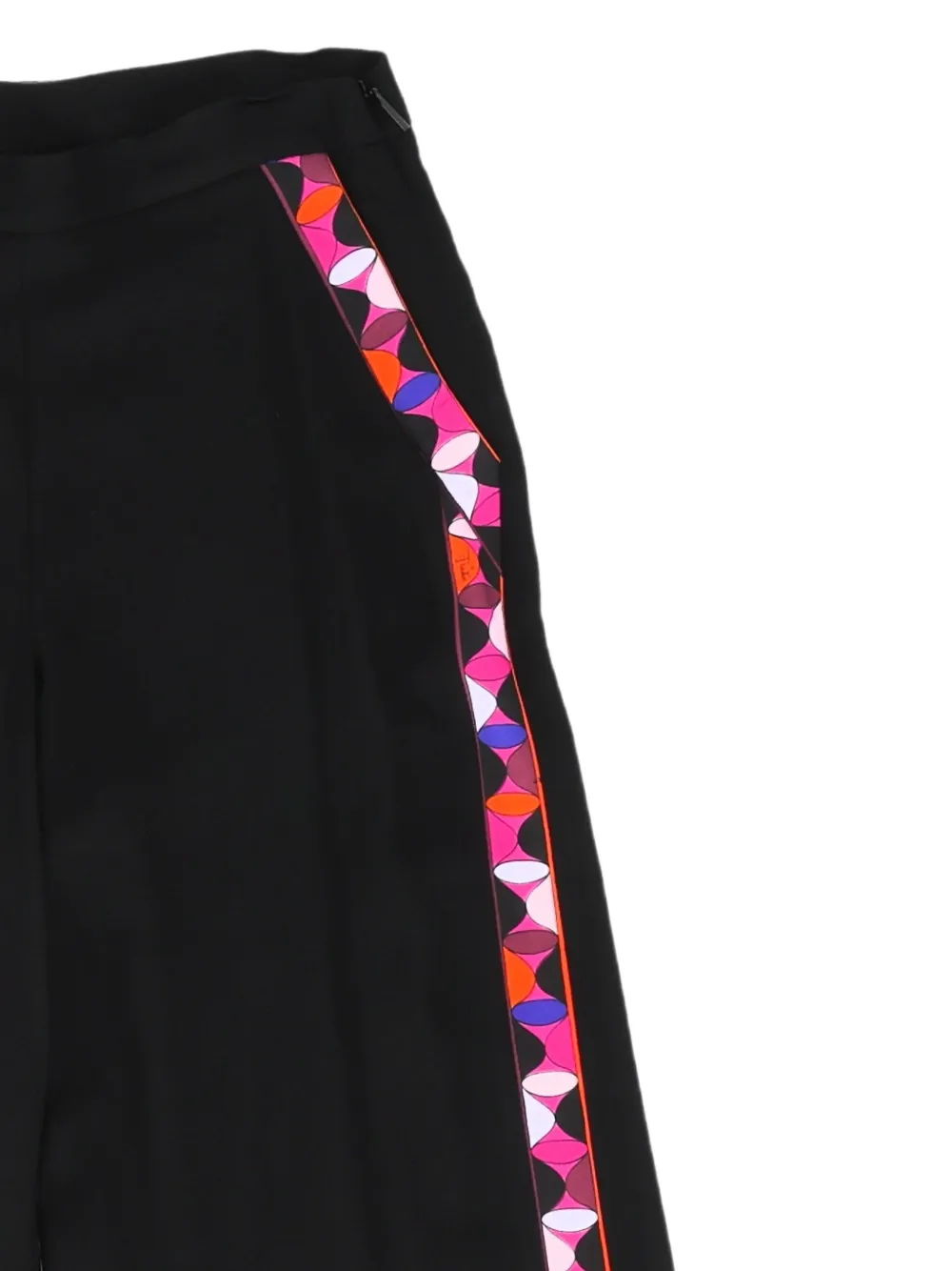 PUCCI Junior Broek met geometrische print en wijde pijpen Zwart