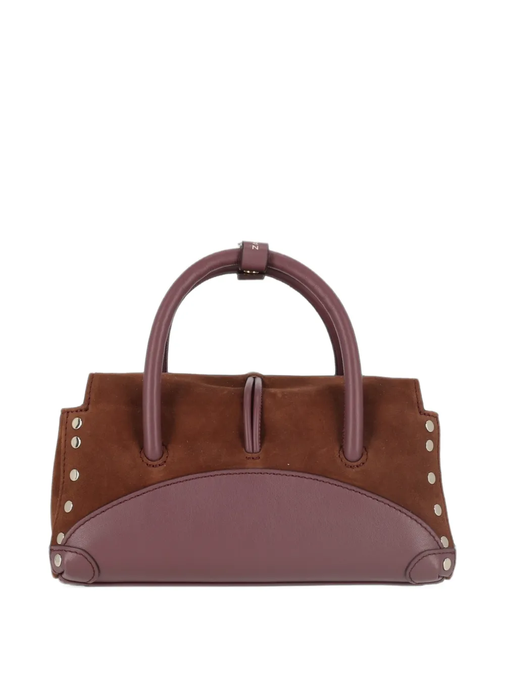 Zanellato Small Dotta Zashmere studded shoulder bag Bruin