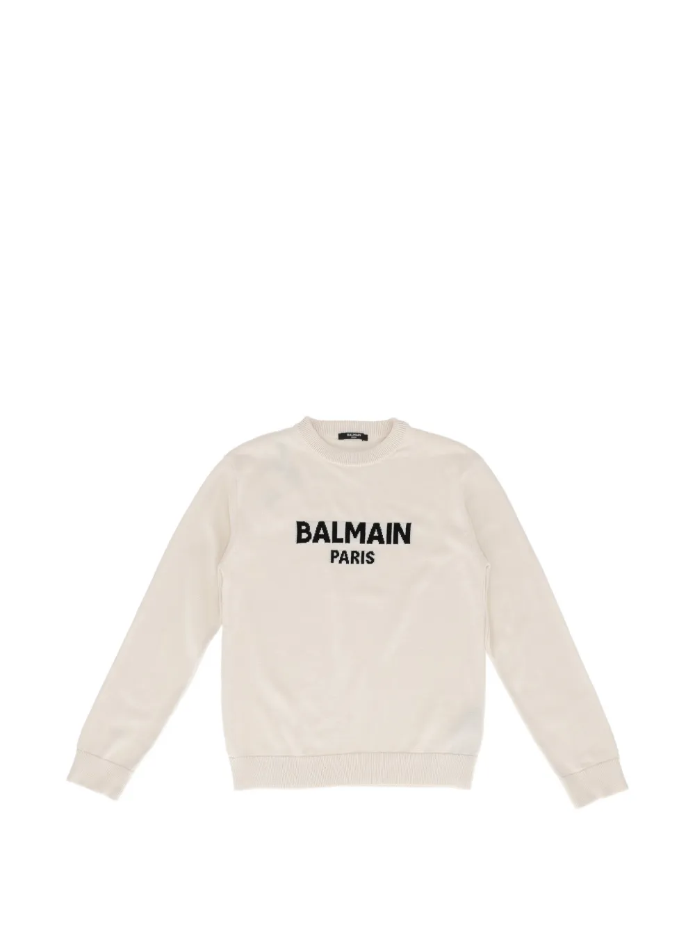 Balmain Kids logo-intarsia knit sweater - Toni neutri
