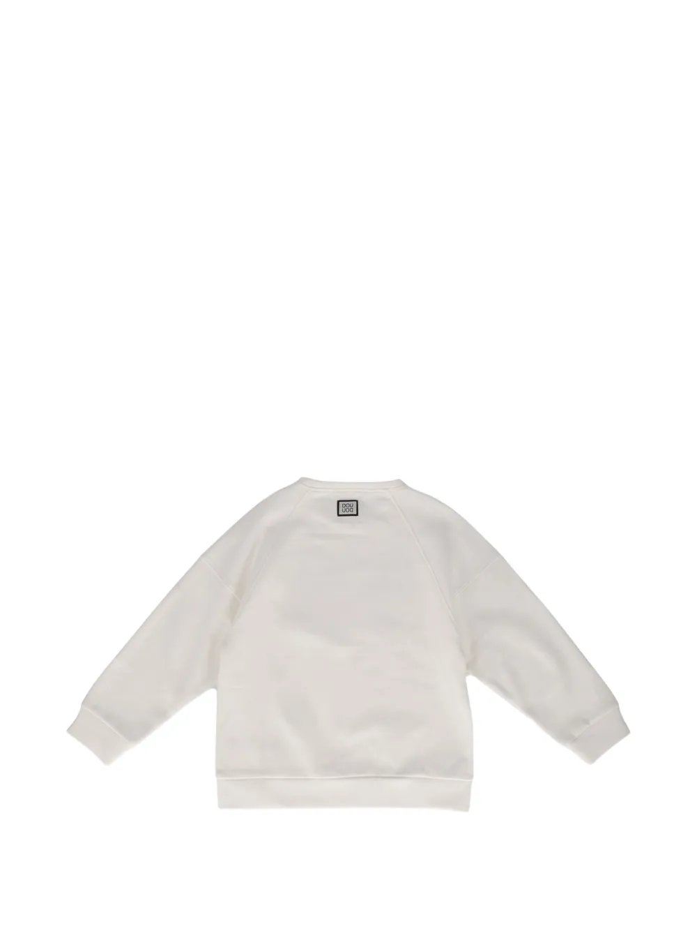 Douuod Kids Sweater met grafische print en raglan mouwen Wit