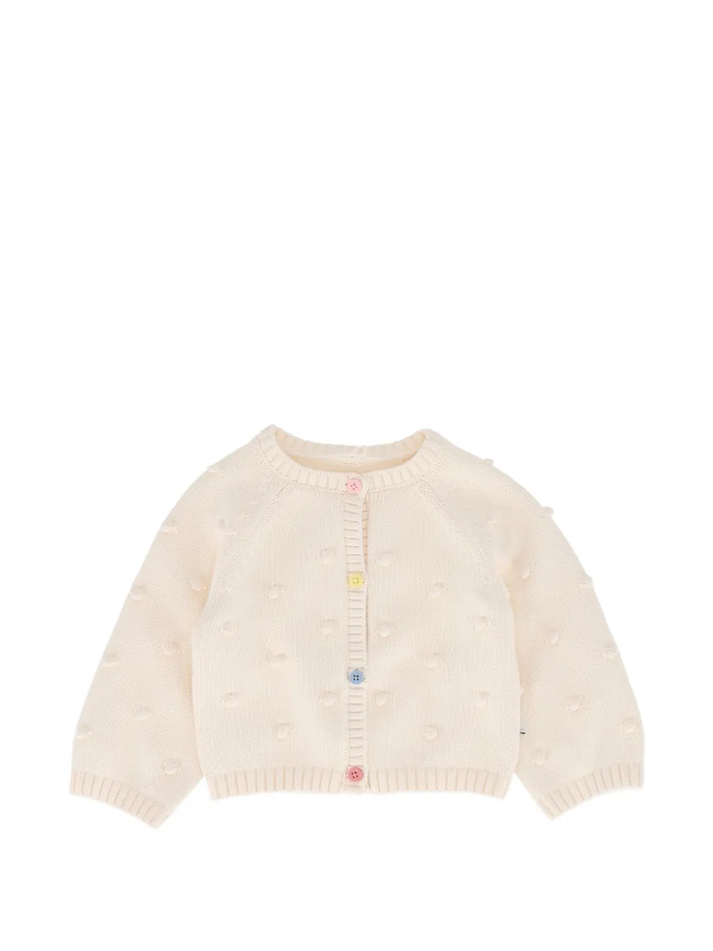 Stella McCartney Kids bobble-knit button-up cardigan - Toni neutri