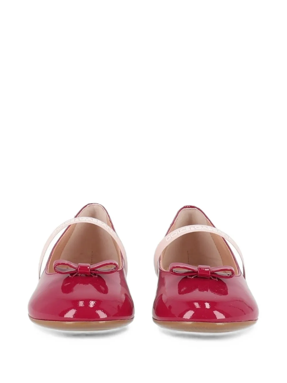 Dolce & Gabbana Kids bow-detail ballet flats Rood