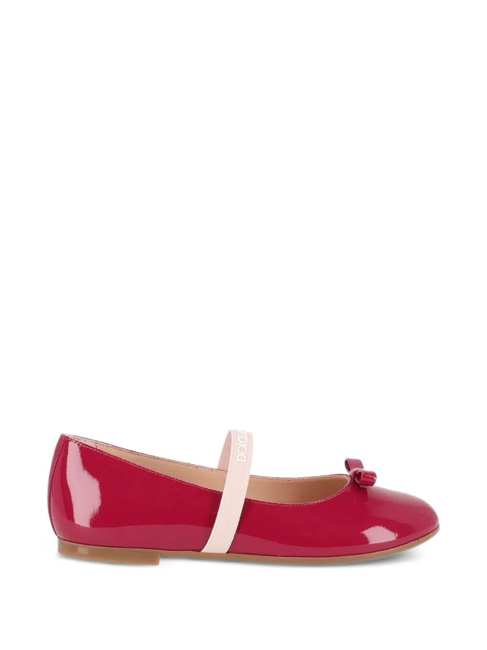Dolce & Gabbana Kids bow-detail ballet flats Rood