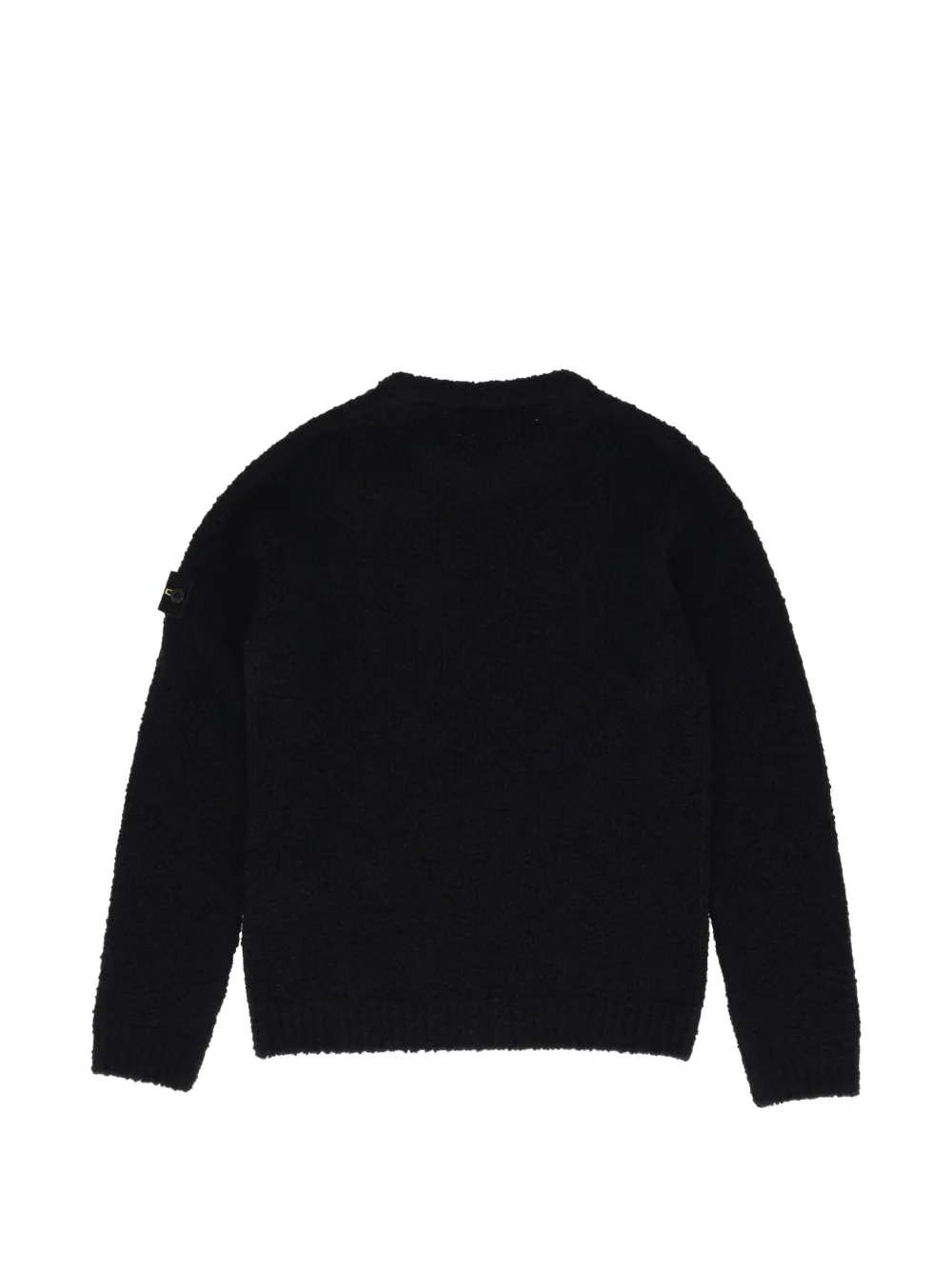 Stone Island Junior Trui met logopatch Zwart
