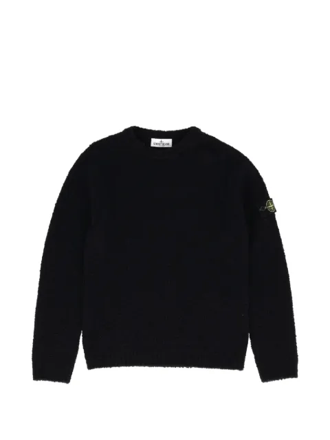 Stone Island Junior suéter tejido con parche del logo