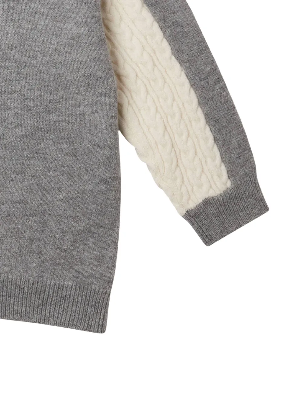 Stella McCartney Kids Kabelgebreide trui met gelaagd effect Grijs