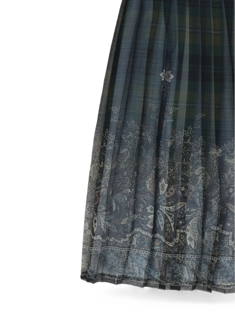 ETRO KIDS Rok met paisley-print en plooien Blauw