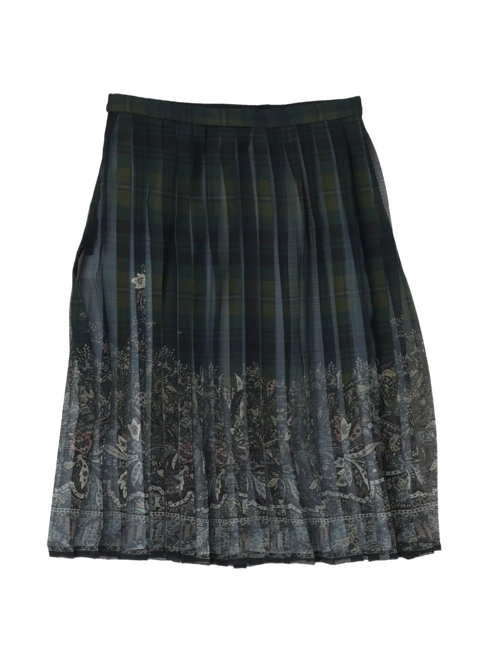 ETRO KIDS Rok met paisley-print en plooien Blauw