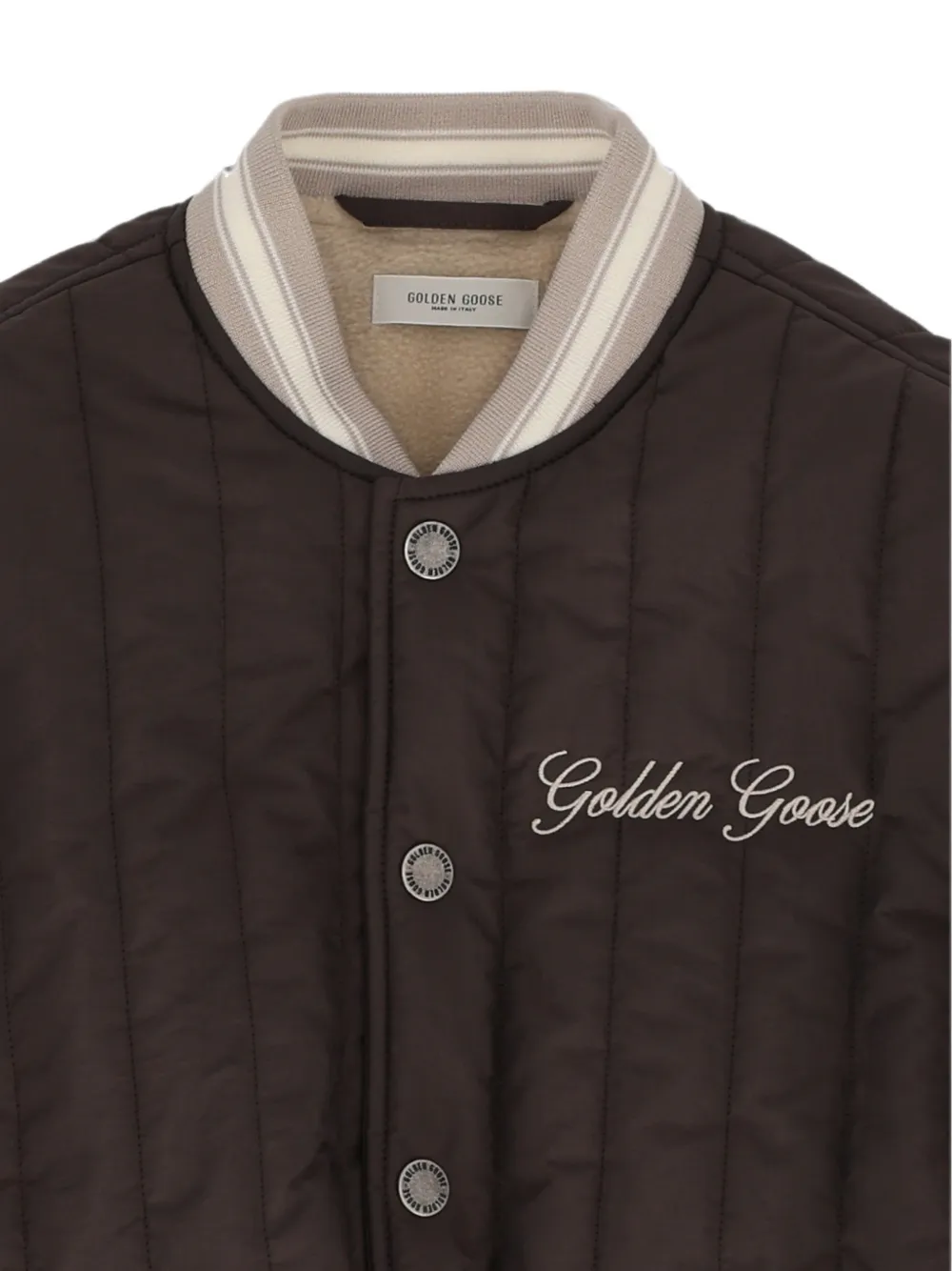 Golden Goose Kids Journey gewatteerd bomberjack Bruin