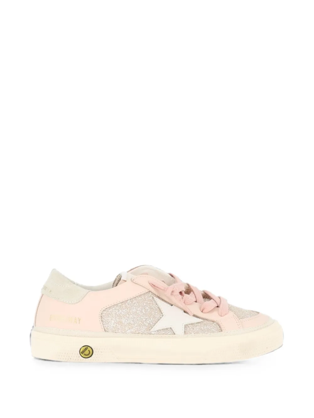 Golden Goose Kids May glitter-detail sneakers Roze