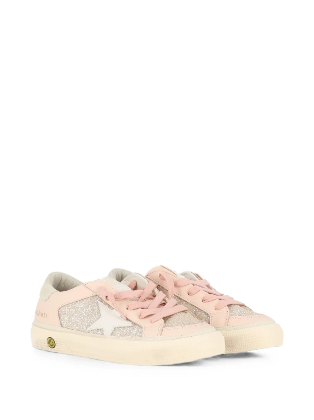 Golden Goose Kids May glitter-detail sneakers Roze