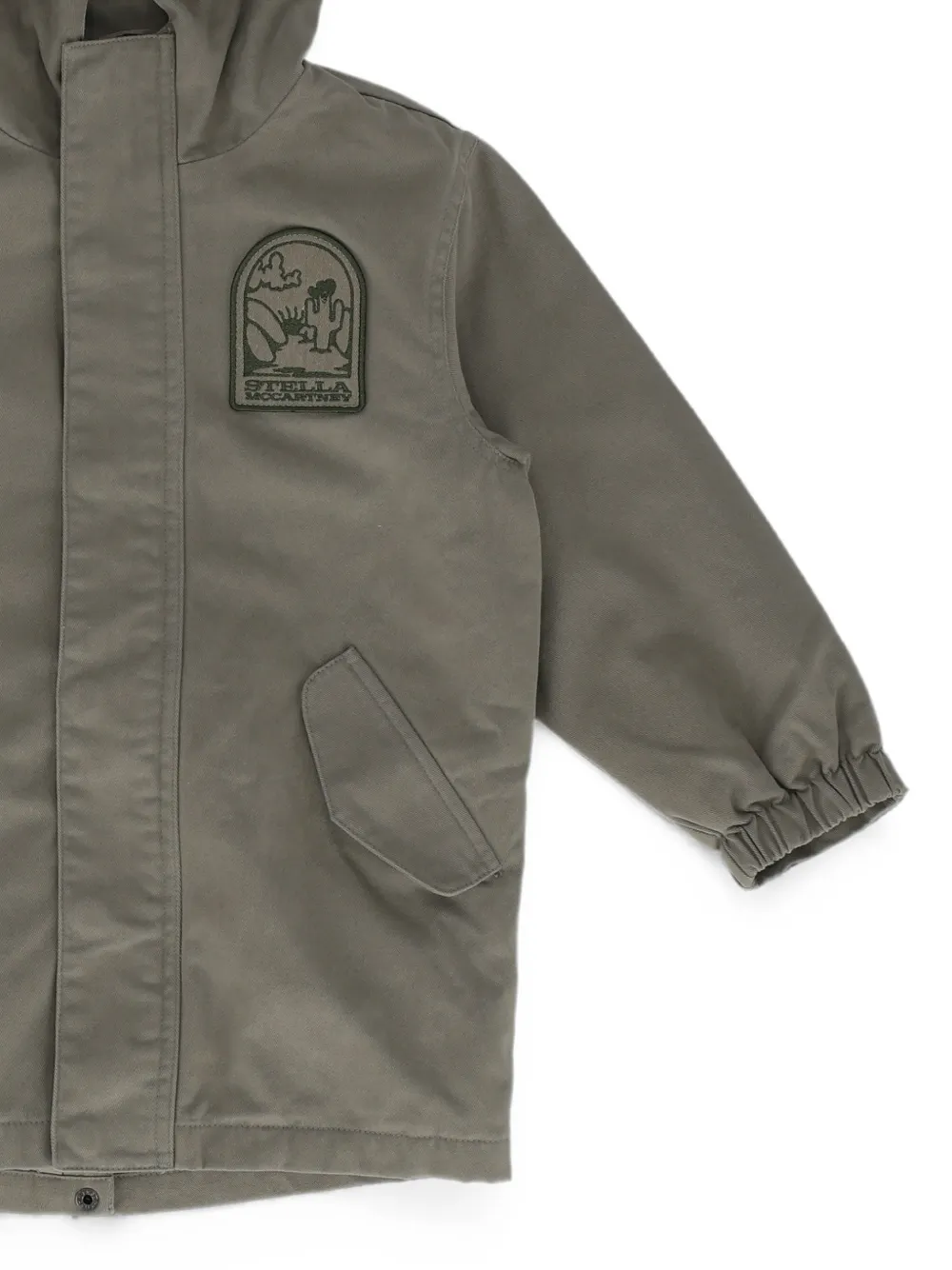 Stella McCartney Kids Parka met capuchon Groen