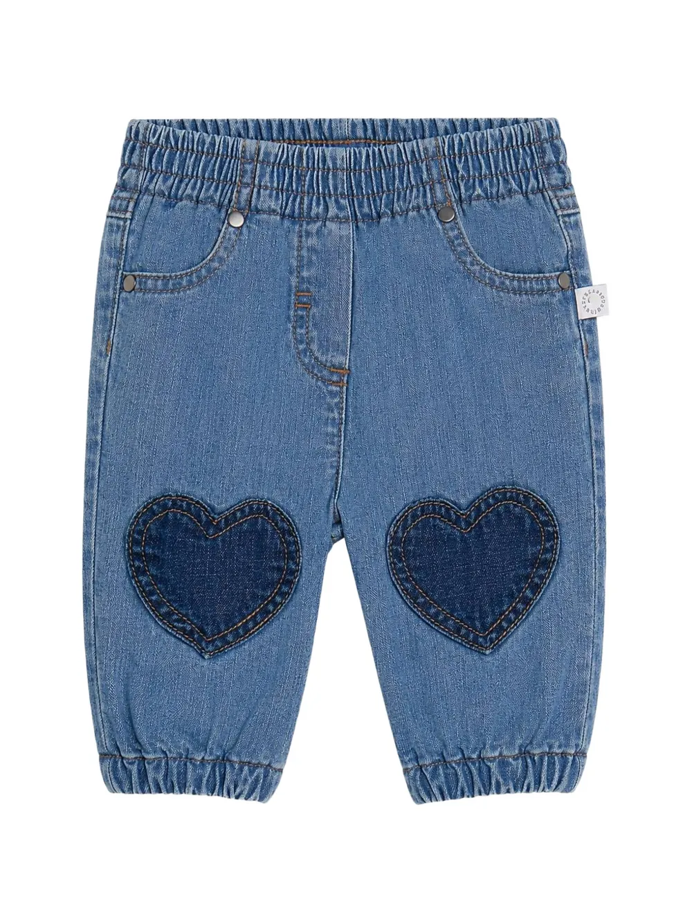 Stella McCartney Kids heart-patch jeans - Blu