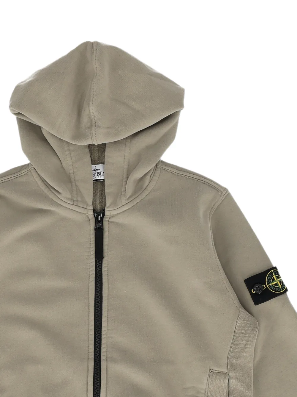 Stone Island Junior Hoodie met kompas patch Grijs