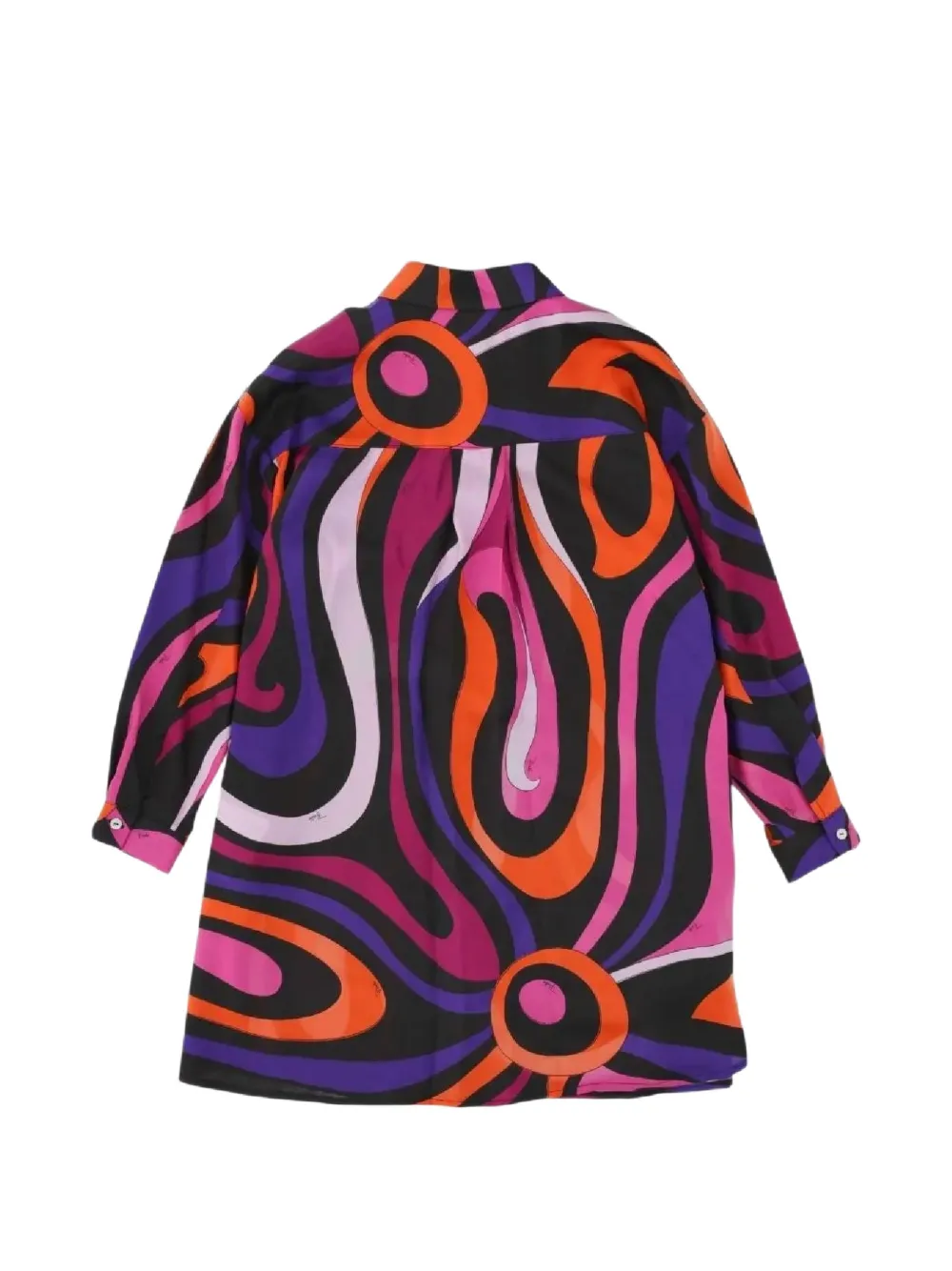 PUCCI Junior Jurk met lange mouwen en Iride-print Zwart