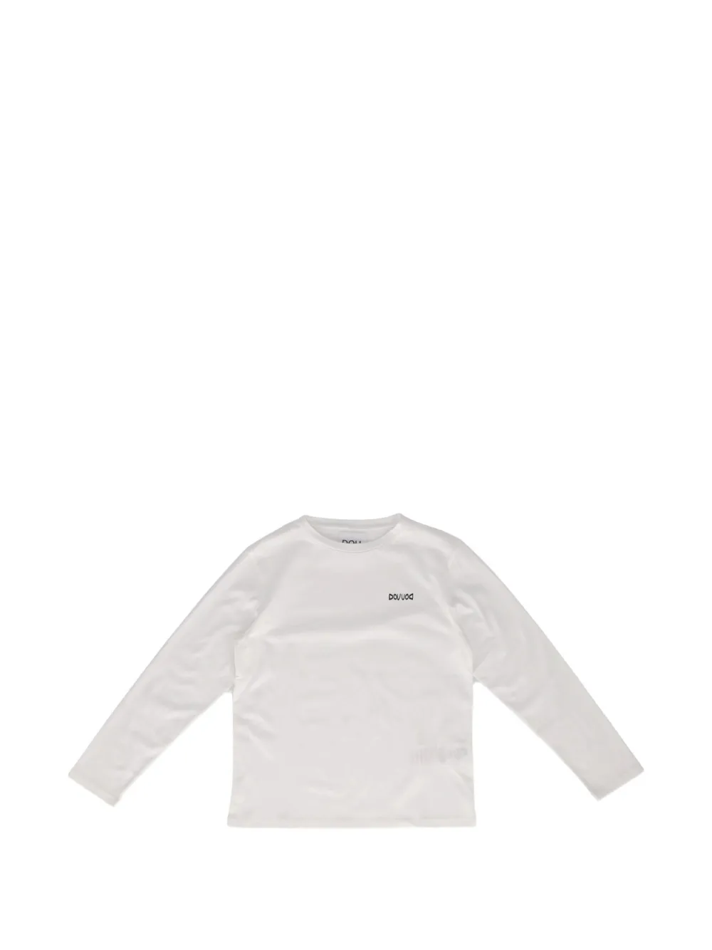 Douuod Kids logo-print long-sleeve T-shirt - Weiß