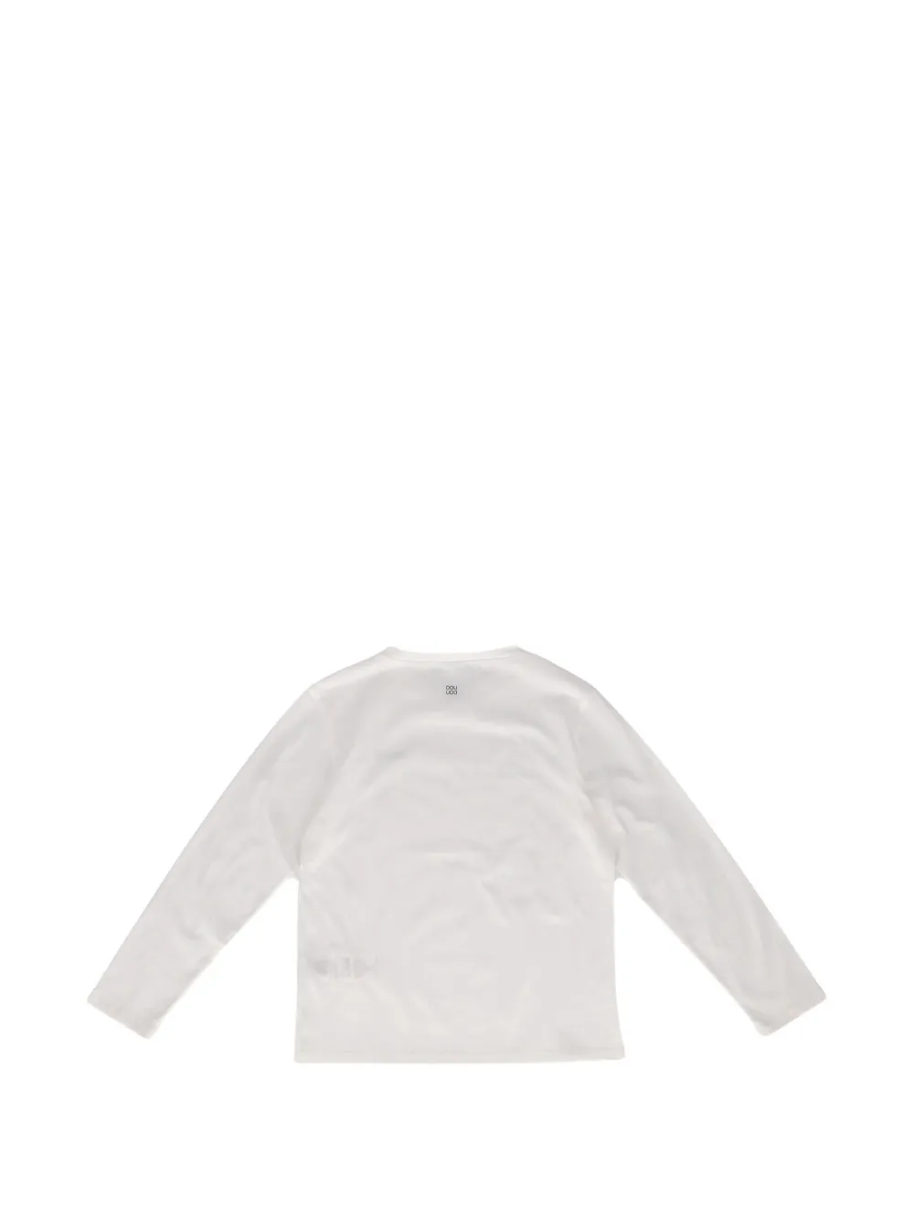 Douuod Kids T-shirt met lange mouwen en logo-print Wit