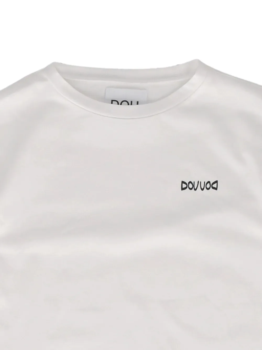 Douuod Kids T-shirt met lange mouwen en logo-print Wit