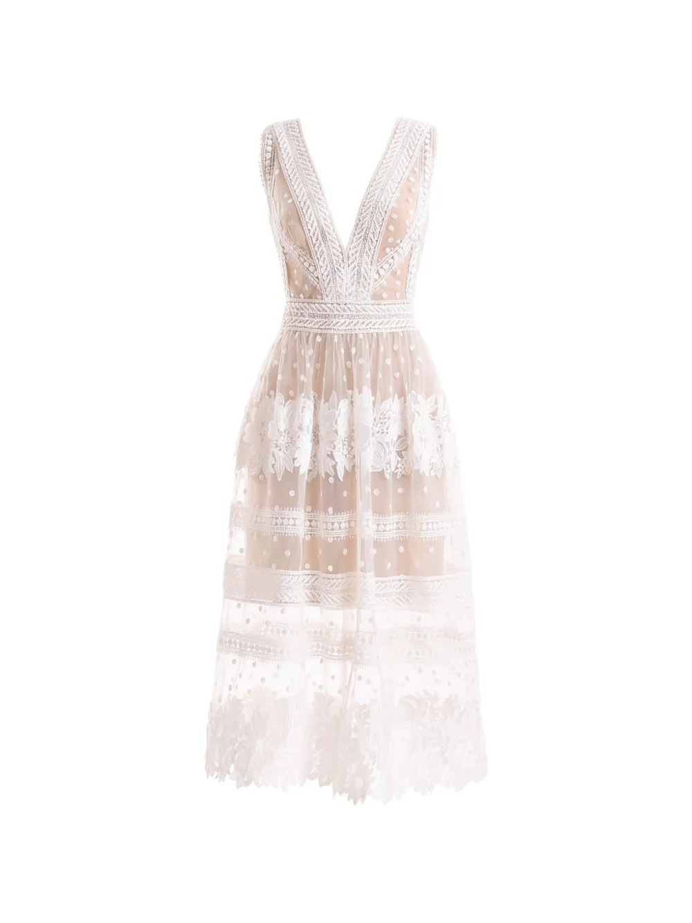 Gemy Maalouf floral-lace tulle dress · 4