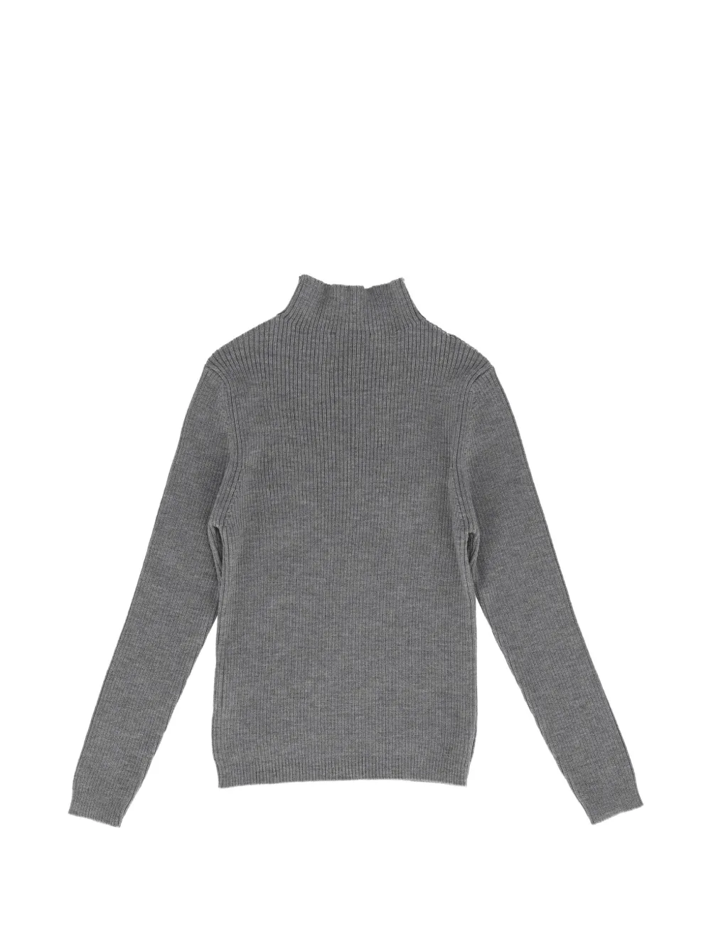 Balmain Kids Ribgebreide trui met hoge hals Grijs
