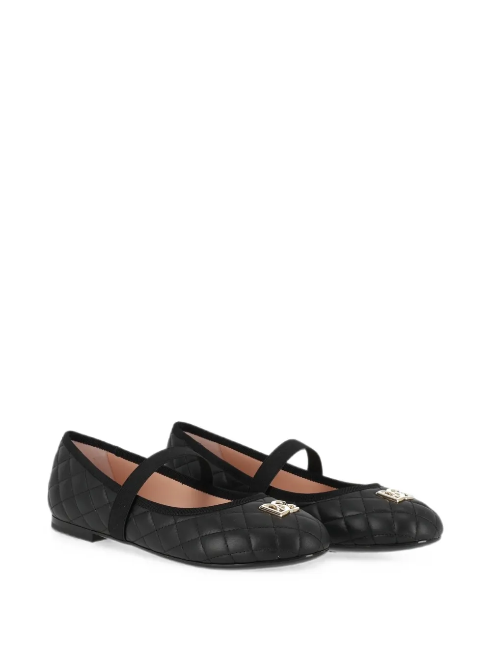 Dolce & Gabbana Kids nappa leather ballet flats - Schwarz