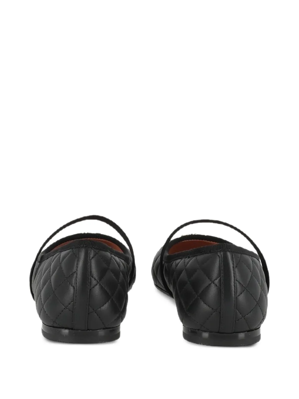 Dolce & Gabbana Kids Ballerina's van nappaleer Zwart