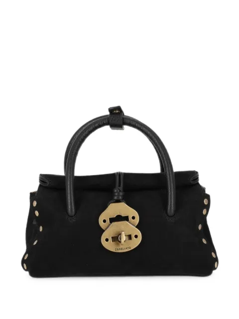 Zanellato Bolsa tote Dotta Jones de couro com tachas
