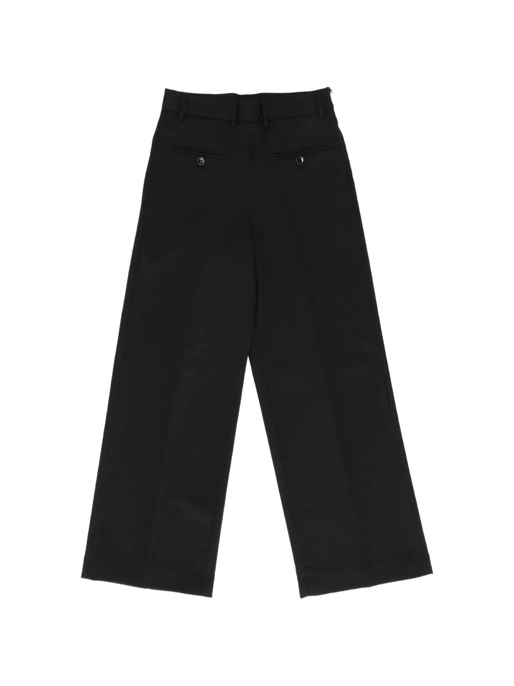 MM6 Maison Margiela Kids logo-patch wide-leg trousers - Nero