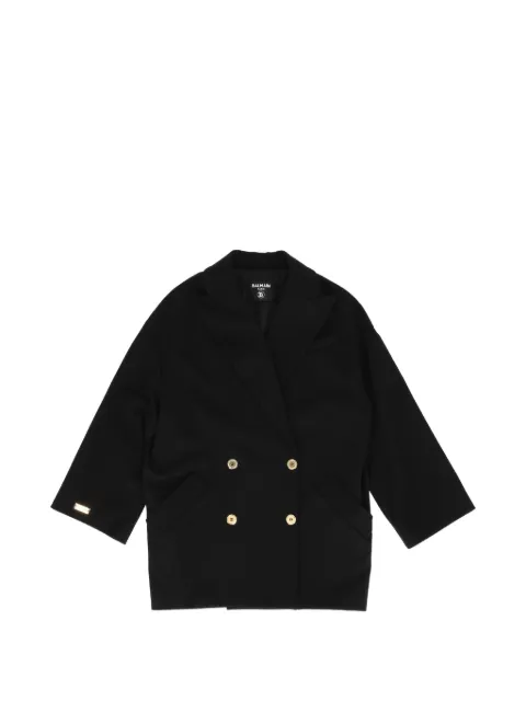 Balmain Kids abrigo con doble botonadura