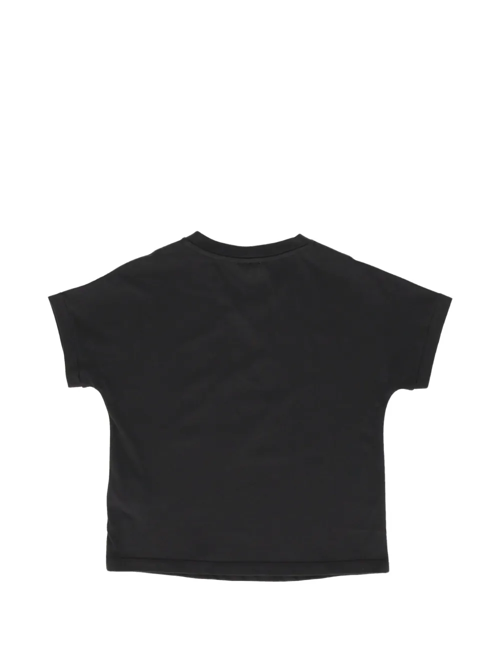 Versace Kids T-shirt met Medusa-knoop en V-hals Zwart