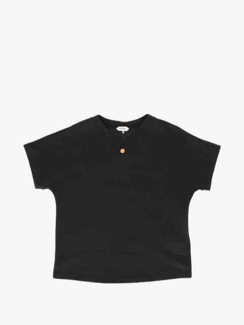 Versace Kids Medusa-button V-neck T-shirt
